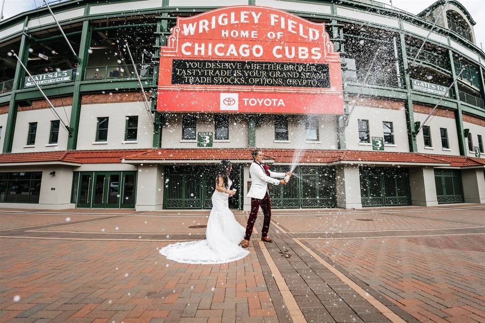 Wrigley field wedding