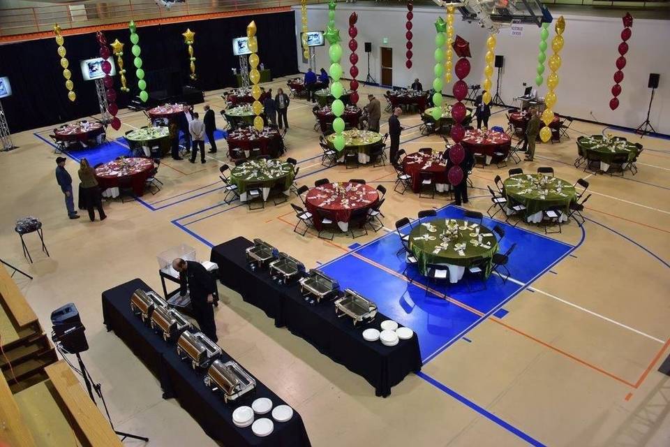 Public event tables + chairs