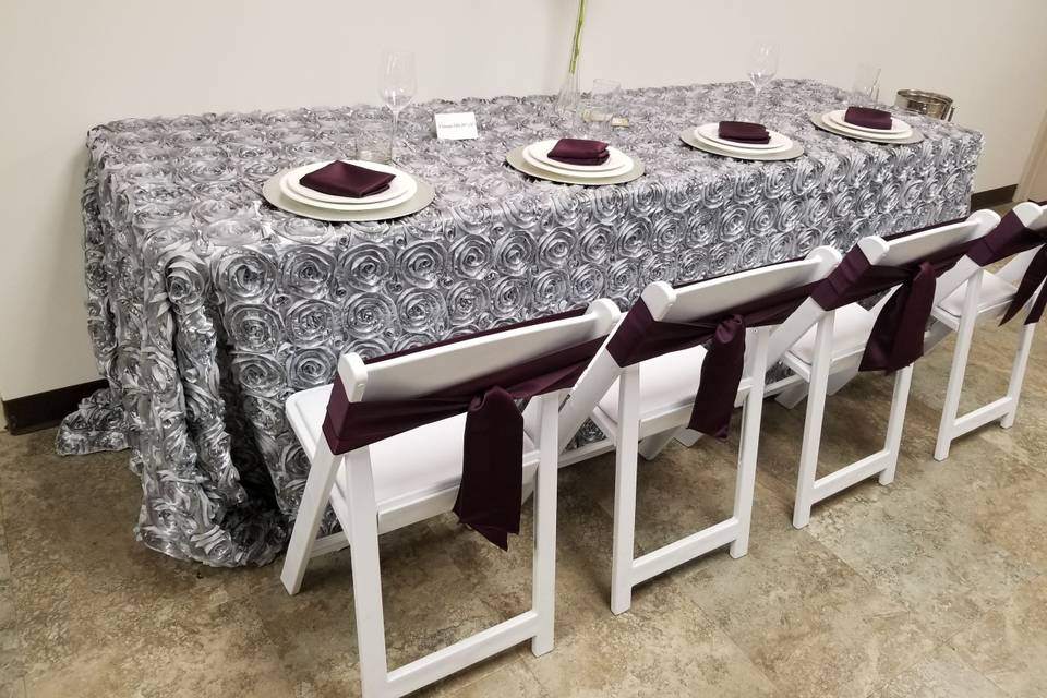 Rectangular Table Linens - Event Rentals Bend, Oregon