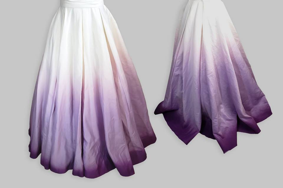 Lilac to Deep Purple Ombre