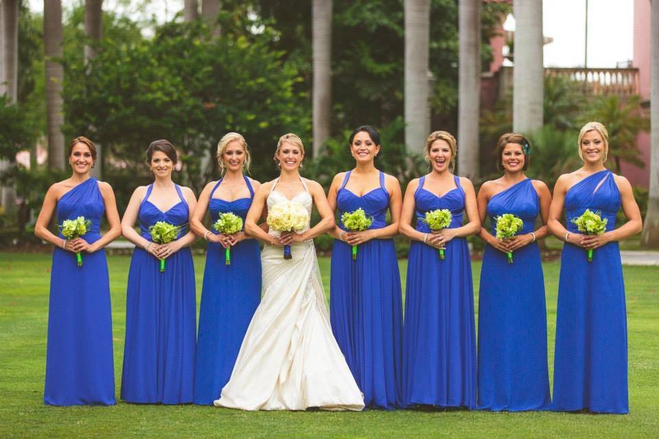 Bride and her bridesmaids