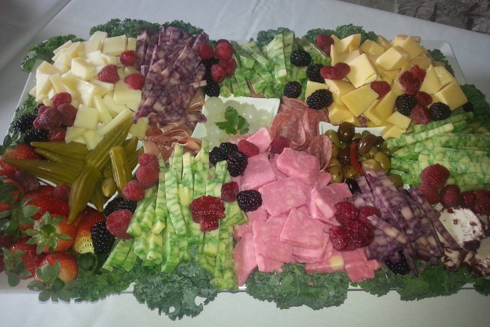 Seconds Catering & Event Planning Fruit and Cheese Platter