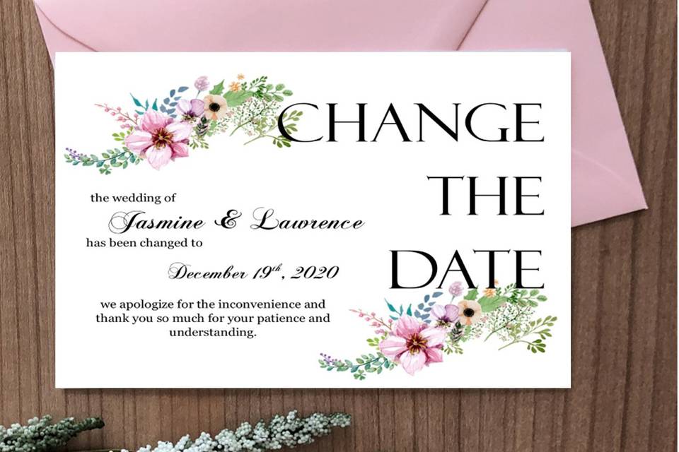 Change the date postcard