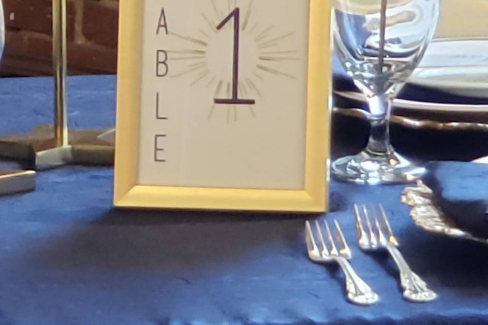 Table number (single/double)