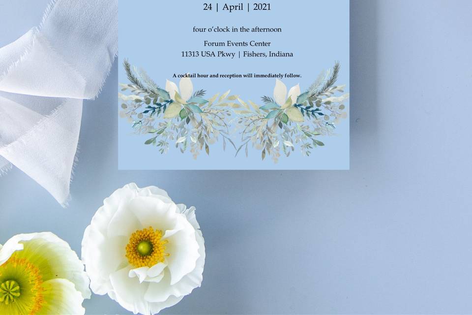 Gray floral suite (invitation)