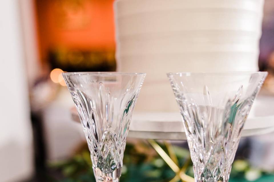 Cake Table with Flutes