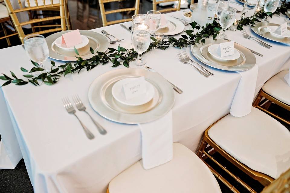 Reception Place Settings