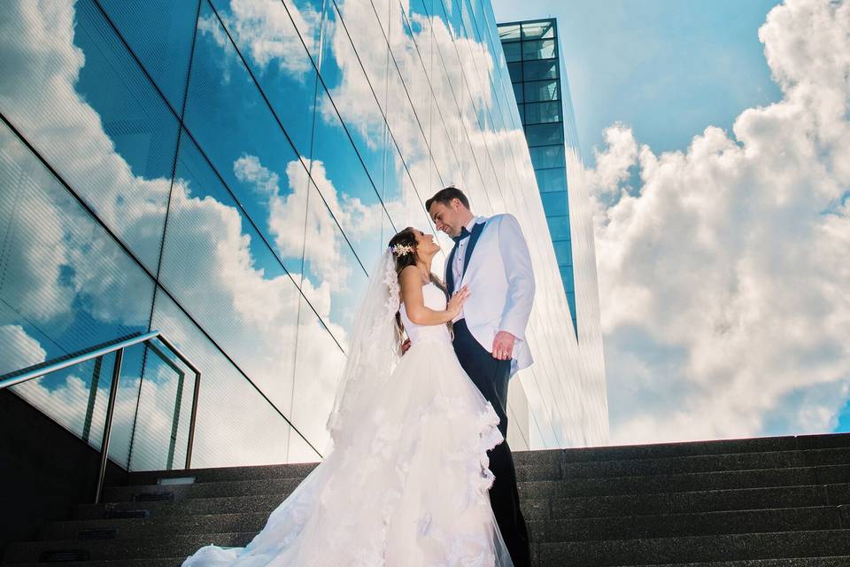 Couple on the steps