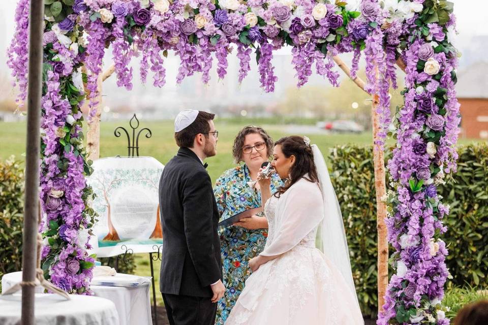 Under the chuppah