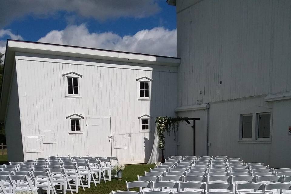 Angled Ceremony-rented chairs