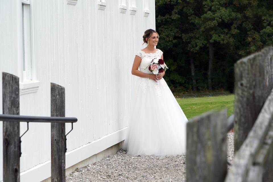 Bride getting ready