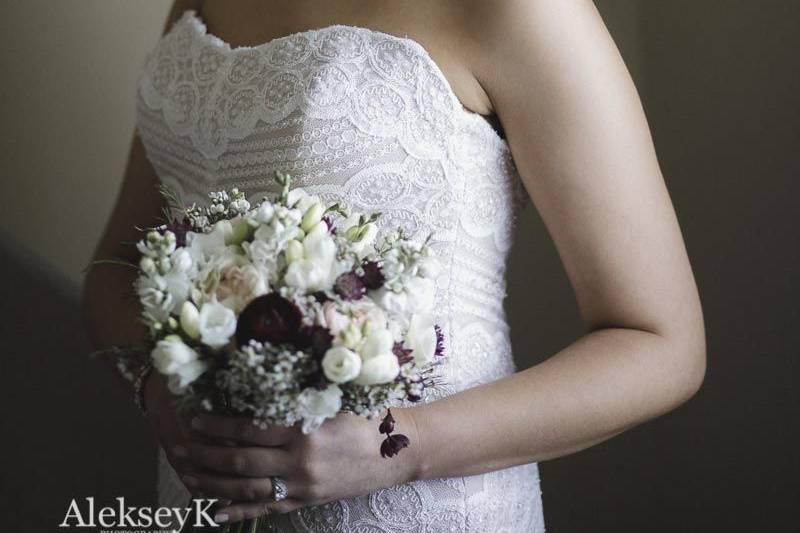 Bridal makeup and updo