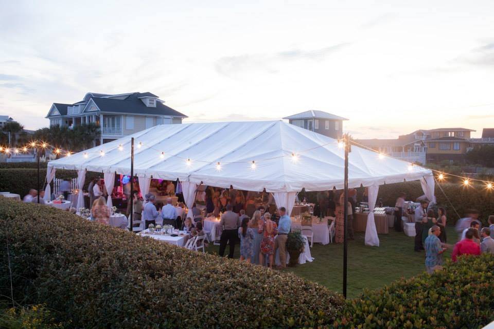 Oceanfront wedding reception in Wrightsville Beach, NC. What a fun day!