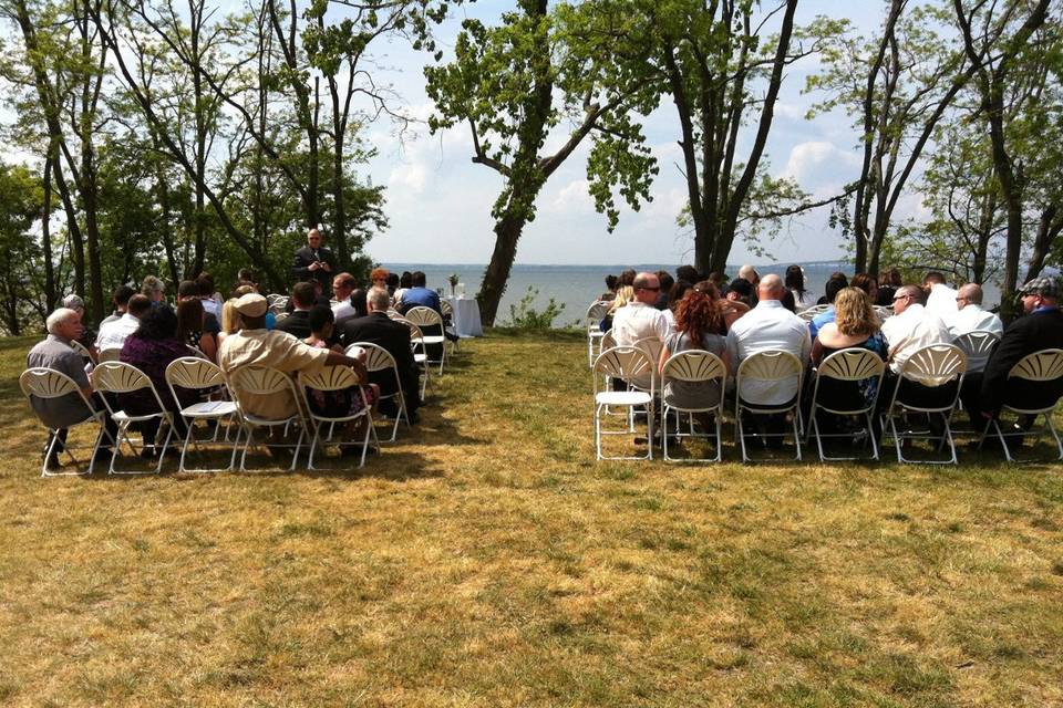 Outdoor wedding ceremony