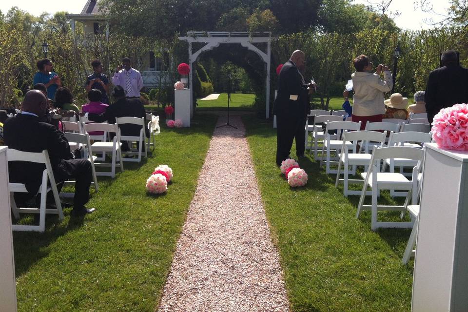 Outdoor wedding ceremony