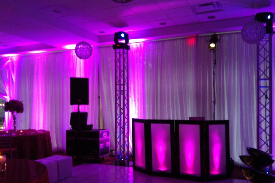 Ideal Media DJ, Lighting & Drape