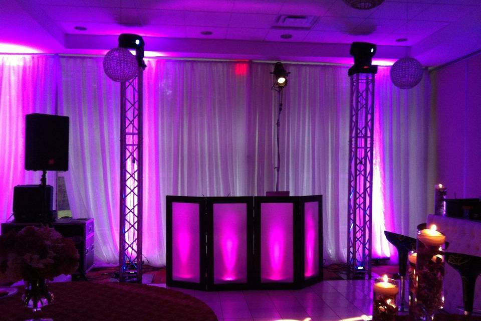 Ideal Media DJ, Lighting & Drape