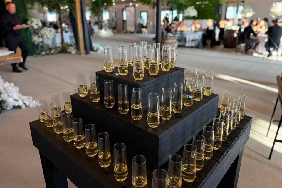 Champagne toast table