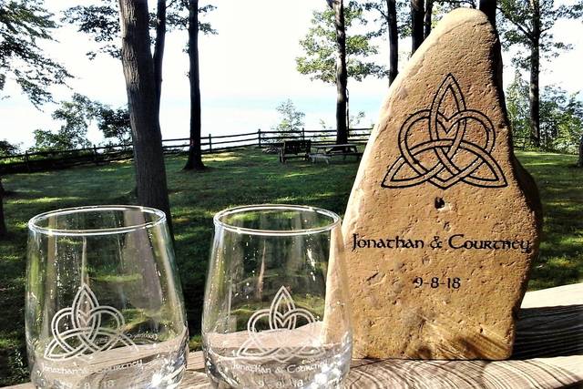 Celtic love knot engravings