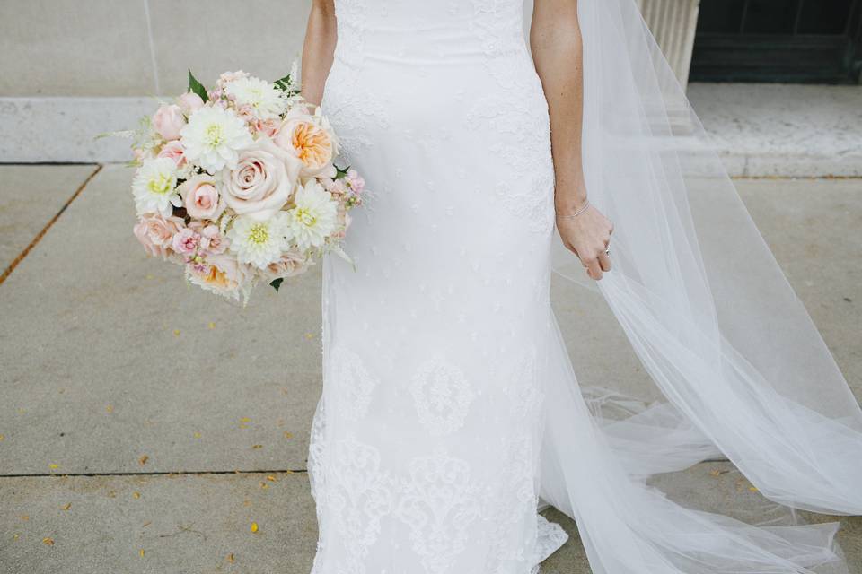 Soft pink and white bouquet