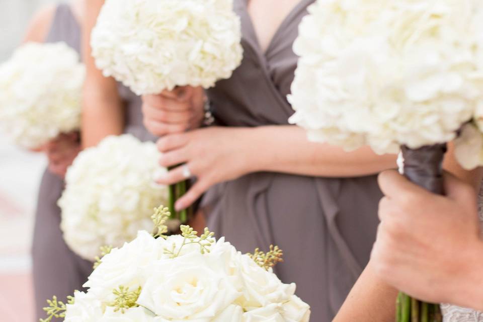 White bouquets