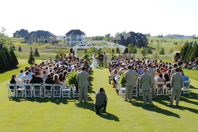 Outdoor wedding ceremony
