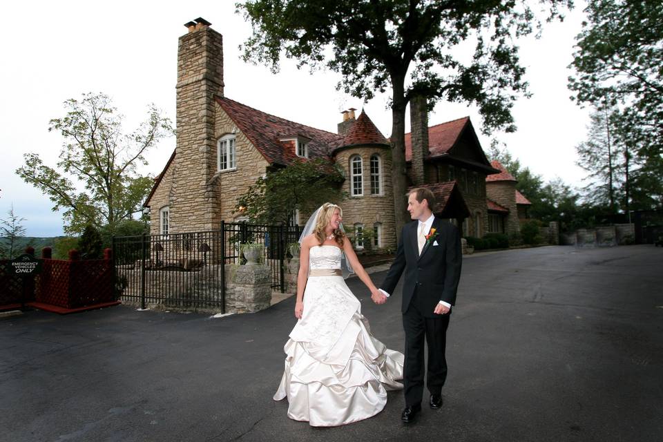 Couple holding hands