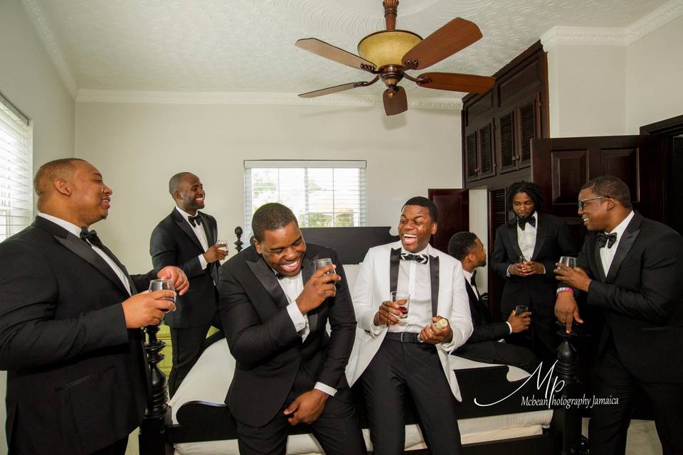 Groom and the guys