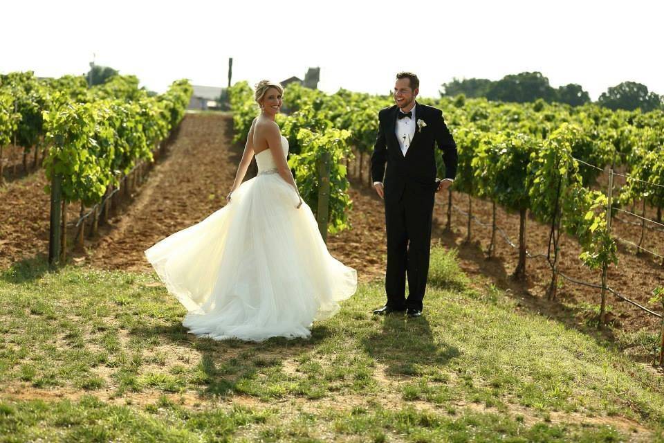 A couple in the vineyards