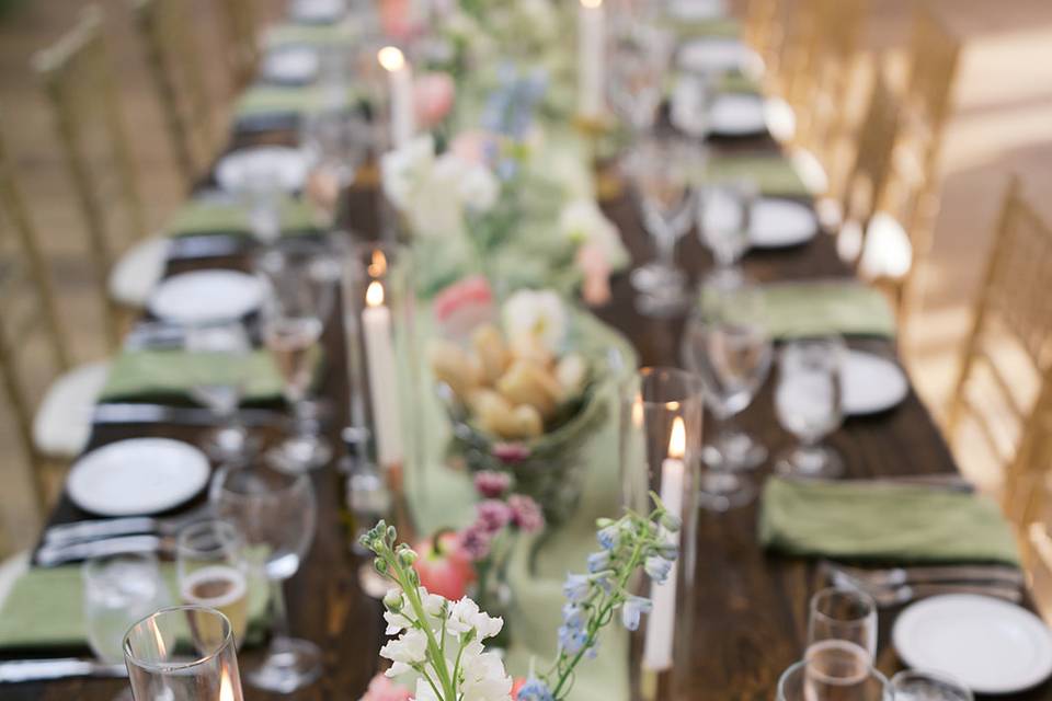 Bud vases candles