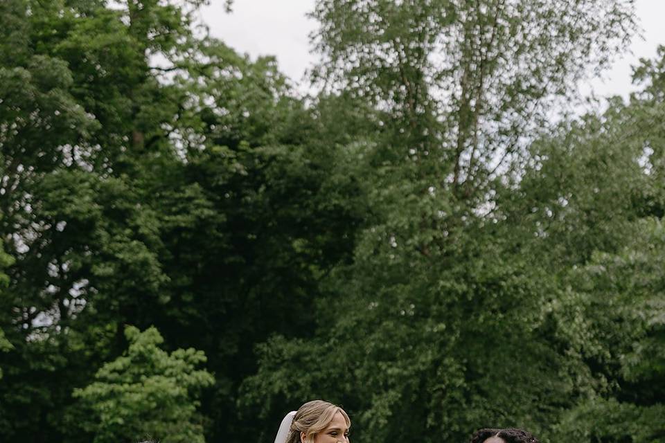 With Bridesmaids