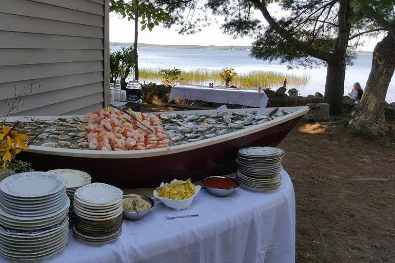 Buffet table