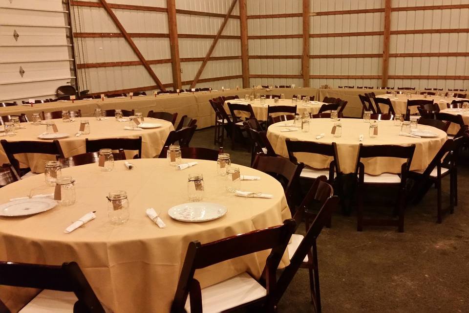 Reception in the barn