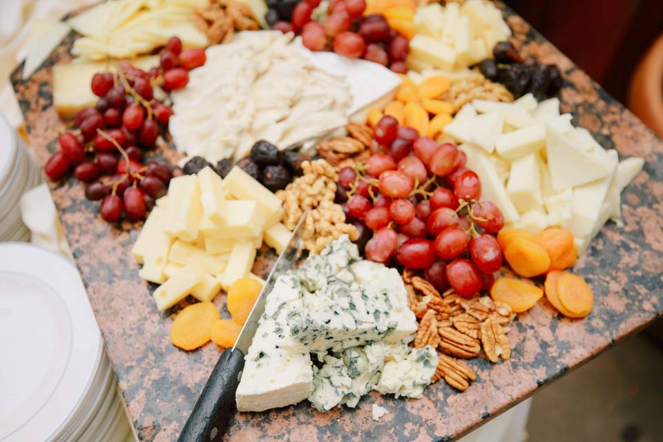 Fruit and cheese display