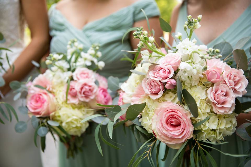 Pinks and greens