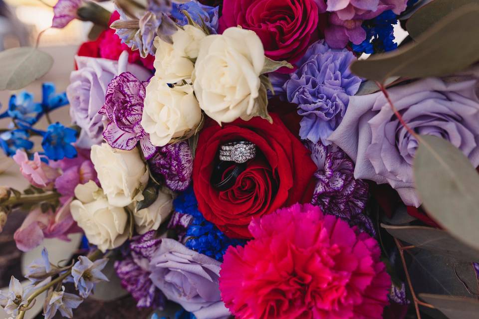 Fall shades of blue and purple
