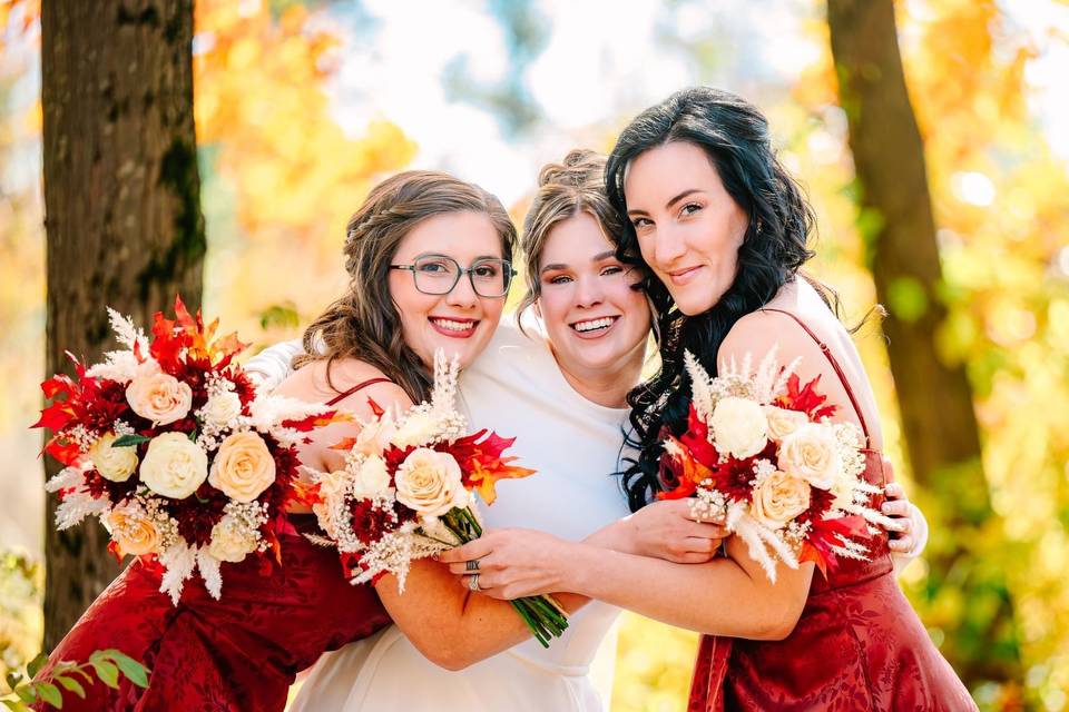 Fall bridesmaids
