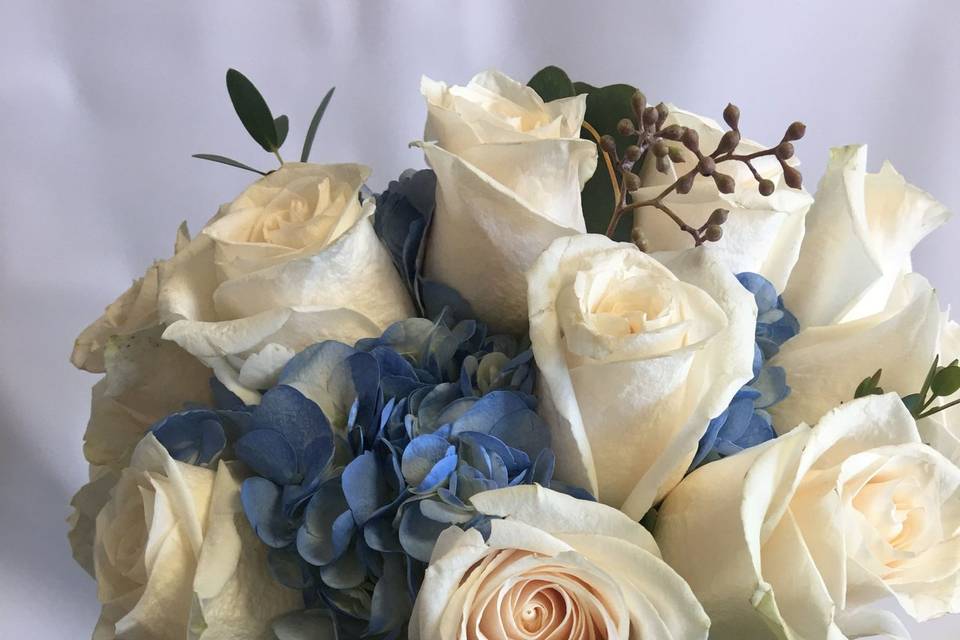 Elegant Blue and White