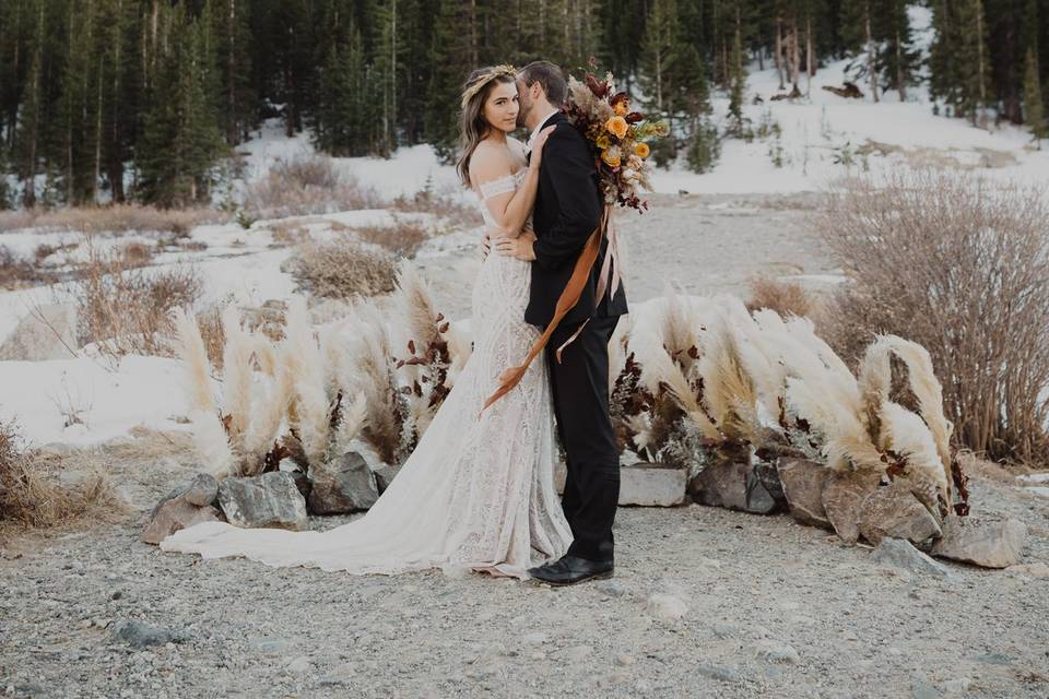 Eloping near the mountains