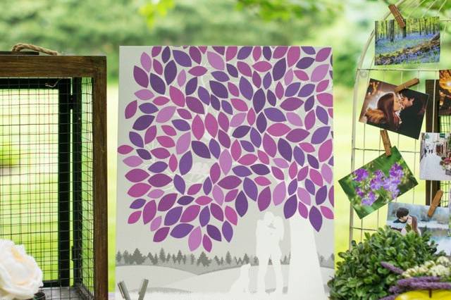 Purple Custom Guestbook