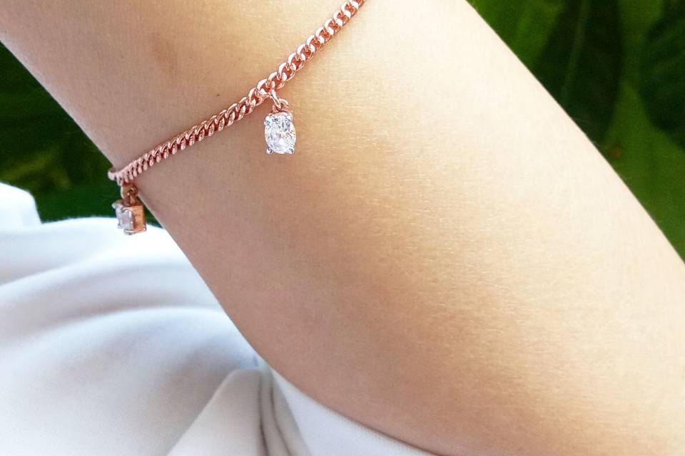 Rose gold Charms bracelet