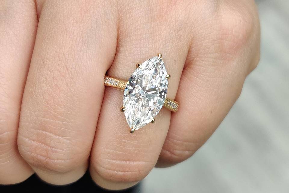 5 carat Marquise Lab Ring