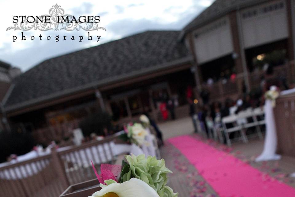 White flower decor