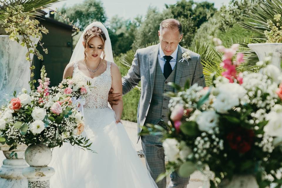 The bride and her father
