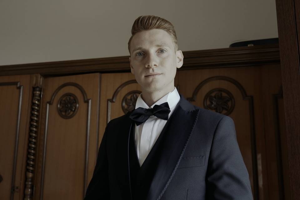 Groom in smoking