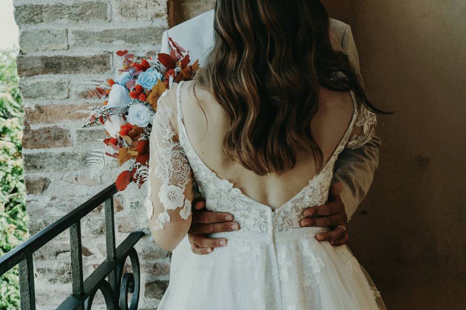 A ceremony at the sunset