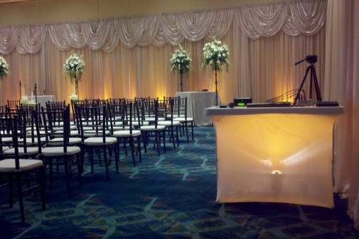 Wedding ceremony setup