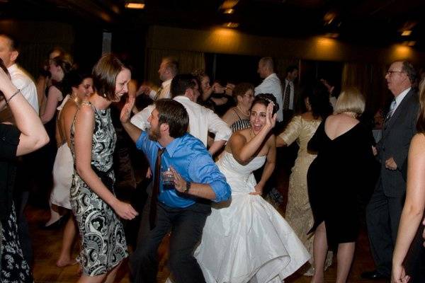 Look at the bride having fun!!