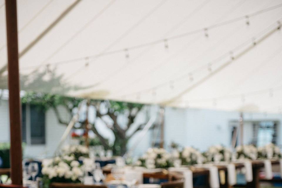 Blue table setup