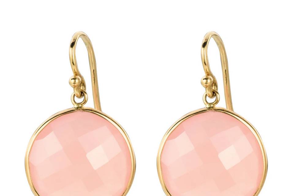 Pink chalcedony on French wire